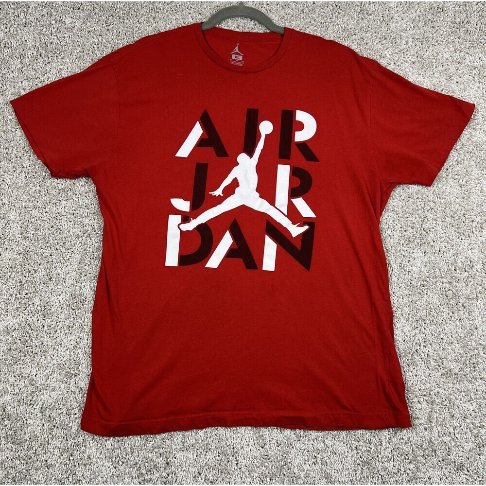Nike Air Jordan Jumpman Stencil Graphic T-Shirt Gym Red Boy  XL